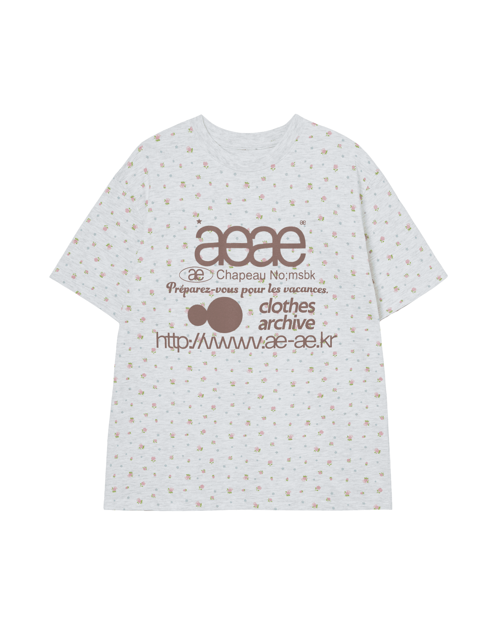 WEB LOGO FLOWER T-SHIRTS [LIGHT GREY]