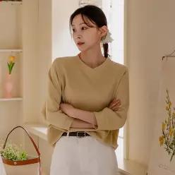 [캔마트] 크로스 7부 소매 맨투맨