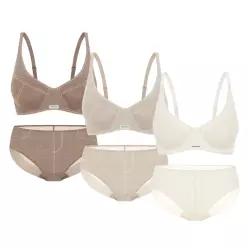 [Wonderbra] 스티치퓨징 브라팬티 6종 코코아+오트밀+크림 WBW6N616263_T