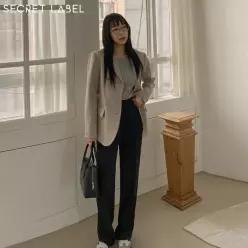[구김x/찰랑핏] 투핀턱 와이드 맥시 슬랙스