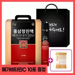[쇼핑백+비타민C10포 더]순수식품 6년근 홍삼 스틱 1박스(100포) 홍삼정진액 에브리데이 365