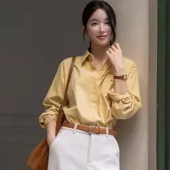 [시크폭스] 오트비 레터링 자수 피치 기모 셔츠_53SH1119