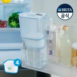 브리타 정수기 리켈리 2.2L 블루 + 총 필터 4입