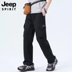 JEEP SPIRIT 남성 아웃도어 카고팬츠 사방스판 방수 방풍 멀티포켓 밴딩 작업바지