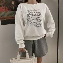 [데일리/휘뚤템] 무드 케이크 프린팅 맨투맨