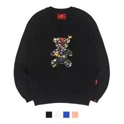 [엘라모] 3M 플라워베어 맨투맨 남녀공용 빅사이즈 S~4XL