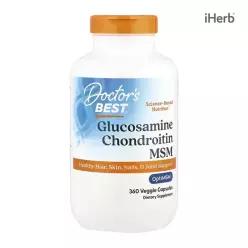[아이허브] 닥터스베스트 글루코사민 콘드로이친 MSM + OptiMSM 360캡슐, Doctor's Best 콘드로이틴 식이유황