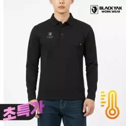  [블랙야크] 기모 긴팔 카라 티셔츠 
