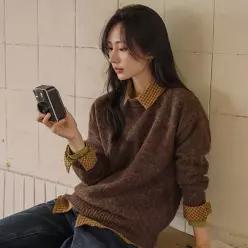 헤어리 라운드 도톰니트