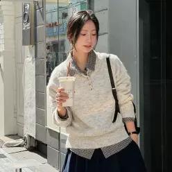소프트 반버튼 라운드니트
