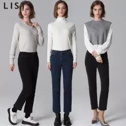 [리스트(LIST)] 기모 컷팅 데일리 데님 팬츠 (택가격:158000원)