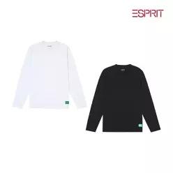 [에스프리] 사계절 코튼 긴팔티셔츠 남녀공용 2컬러 택1