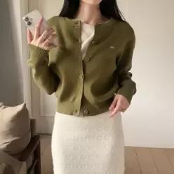 [요즘에] 마렌라운드가디건 / 가을 간절기 여성 기본 니트 가디건