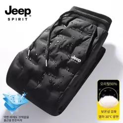 JEEP SPIRIT 남성 오리털 다운 패딩 바지 겨울 방한바지