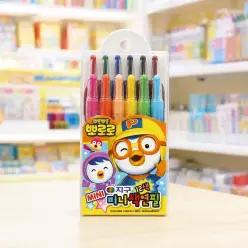 뽀로로 샤프식 미니 12색 색연필 지구 어린이집 미술 색칠놀이