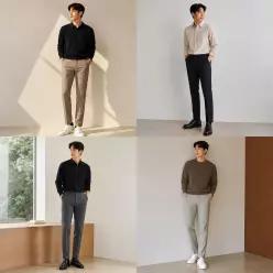 가을 남성 허리밴드 스판바지 4종택1