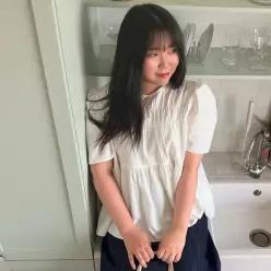 세이지 셔링 플레어 반팔 블라우스