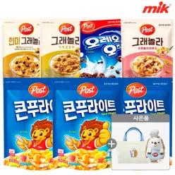 [15% 중복쿠 폰]포스트 콘푸라이트 600g x 3개+크리치오에코백or키링파우치 외 골라담기[시리얼]