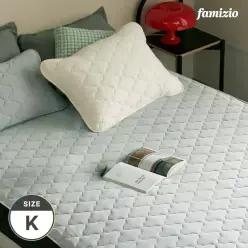 사계절 마이크로화이버 누빔 고정밴드 침대패드 킹