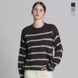 [더블유스탠다드(W STANDARD)] 멀티 스트라이프 스웨터 (택가격: 29900원)