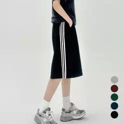 코모도 트레이닝 와이드 반바지 허리 밴딩 사이드 핀턱 버뮤다 츄리닝 6부 팬츠 2601