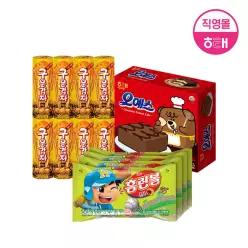 해태 홈런볼 (41g X 4개) + 구운감자 (27g X 8개) + 오예스 (360g X 1개)