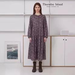 [Thursday Island] 플라워 패턴 롱 원피스(T246MOP145W)