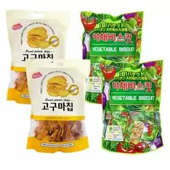 데일리포켓 달콤바삭 고구마칩400g 2개+한진 야채 비스킷500g 2개 (총4개)