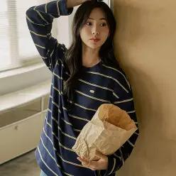 킨다 스트라이프 펜던트 루즈핏티