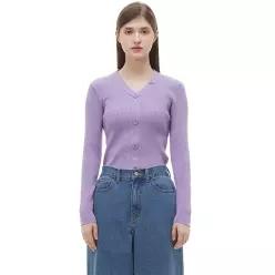 브이넥 골지 니트 풀오버 PP4KL063