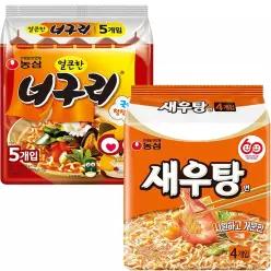 농심 새우탕면8봉+얼큰한 너구리10봉지 총18봉