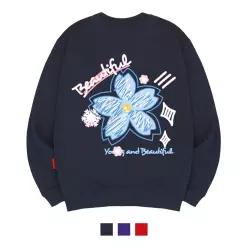 [엘라모] 3M 뷰티풀플라워 맨투맨 남녀공용 빅사이즈 S~4XL