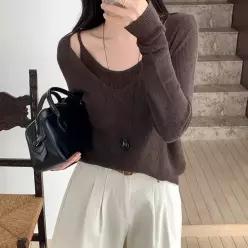 [코코블랑] 아벨린 레이어드 니트