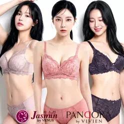 [비너스 비비안] 브라 팬티 세트 빅사이즈 노와이어 A B C D E F G 컵 풀컵 몰드 와이어 노라인 레이스 브라렛 쿨 여름 인견 보정 감탄 스포츠 심리스 무봉제 홑겹 브래지어 주니어 여자 여성 속옷