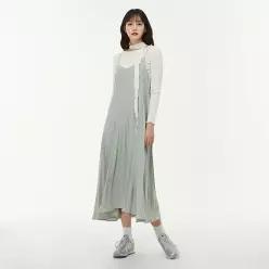 [캐리오버] 끈 뷔스티에 원피스 AQ1WOM41