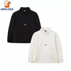 NEPA KIDS 네파키즈 공용 기모 캐스트 하프집 탑 KJF5305