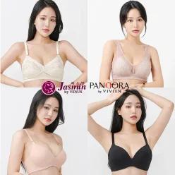 [비너스 비비안] 전상품 노와이어 브라 팬티 세트 스포츠 탑 여성 속옷 심리스 빅사이즈 여자 무봉제 누디 브래지어 와이어리스 주니어 베이직 큰컵 ABCDEF 컵 풀 언더웨어 인견 쿨 여름