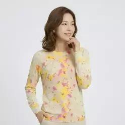 [조이너스]플라워 패턴 티셔츠-JS23LW3302346D