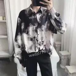 남성 아트 봄 남자 간지 셔츠 블라우스 봄가을 남방