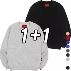 [엘라모] 3M 무지 맨투맨 2종세트 남녀공용 빅사이즈 S~4XL