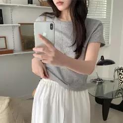 [코코블랑] 미네뜨 라운드 반팔 티셔츠