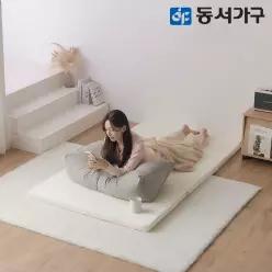 동서가구 3단 접이식 토퍼 매트리스 (DS/SS/Q, 견면/HR폼/볼라텍스/메모리폼) / 토퍼매트리스 싱글침대 매트 매트릭스 수면매트 손님용토퍼