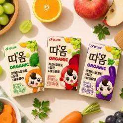 빙그레 따옴 유기농주스 120ml 3종 24팩+24팩 골라담기