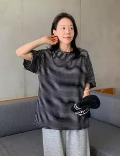 드옌 피치기모 루즈 단가라 반팔 (3color)