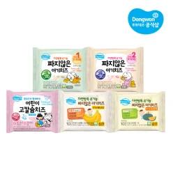 덴마크 자연방목 유기농 짜지않은 아기치즈 5종 10매 8개 (총80매)