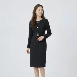 [꼼빠니아]페미닌 벨티드 원피스-CS23FO0202241D