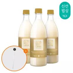 [머들러 증정] 무아스파탐 느린마을막걸리 한번더 11도 750ml x 3입