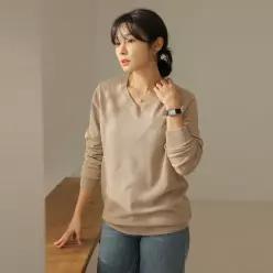 [66-120] 에이 베이직 브이 캐시미어 티