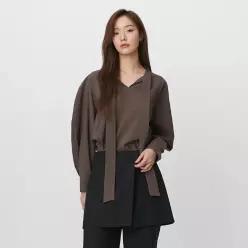 라글란소매 타이넥 블라우스 PR3WB962