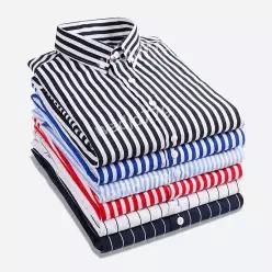 봄 프린트 남자 블라우스 탑 남방 핏 슬림 청년 세로 가을